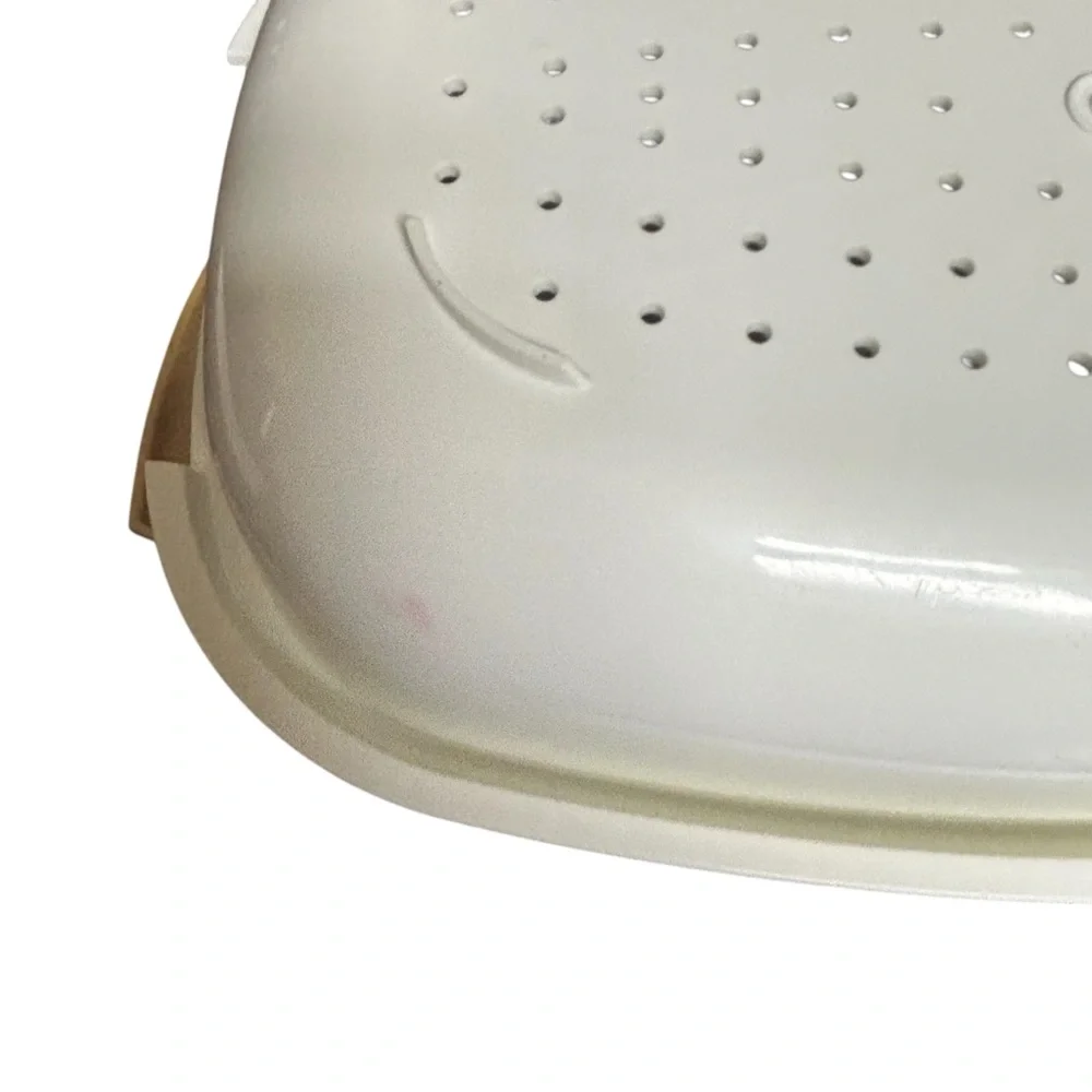 Vintage‎ Tupperware Oval Microwave Steamer Cooker Yellow 1273-4 W Insert & Lid